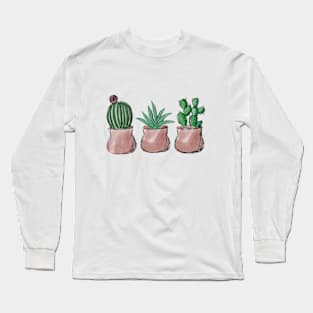 Potted Succulents Long Sleeve T-Shirt